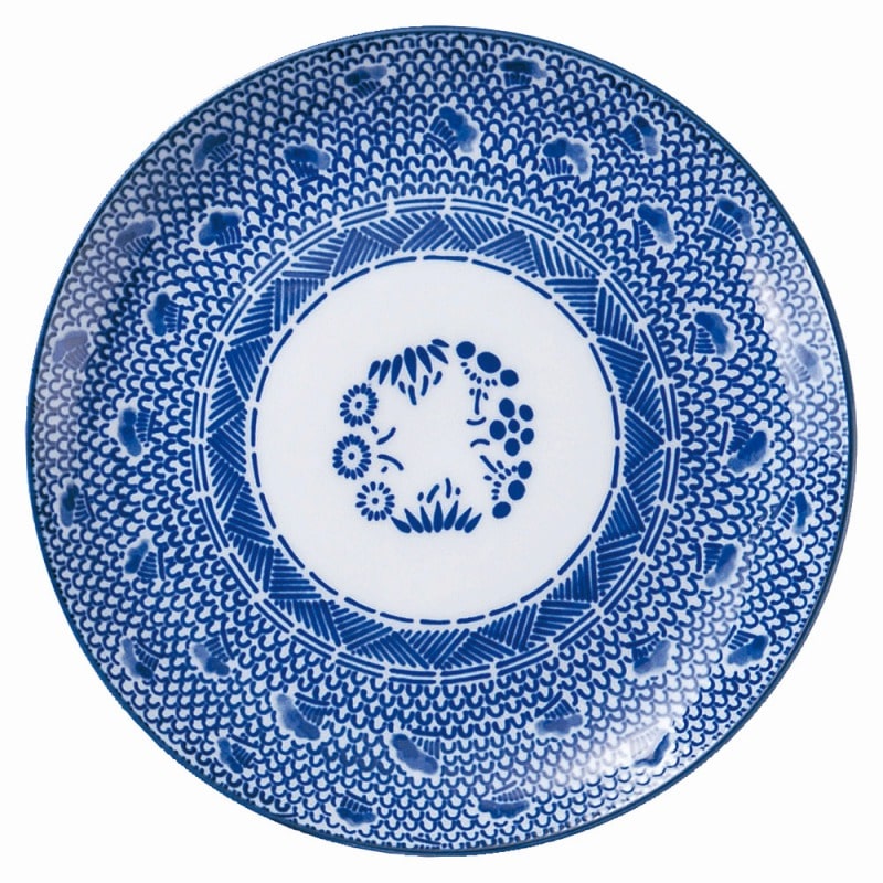 金正陶器 新古代波(タイスキ)7.5吋メタ丸皿 1個(ご注文単位1個)【直送品】