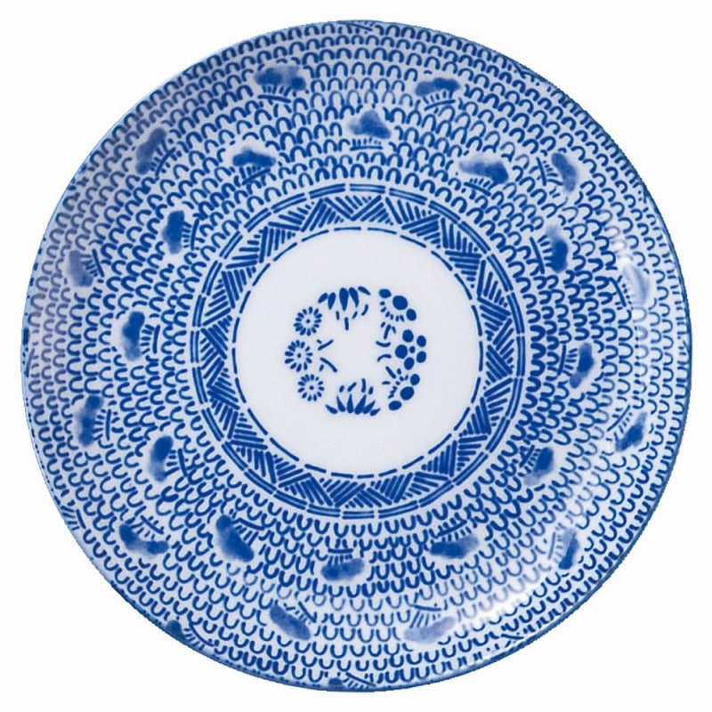 金正陶器 新古代波(タイスキ)6吋メタ丸皿 1個(ご注文単位1個)【直送品】