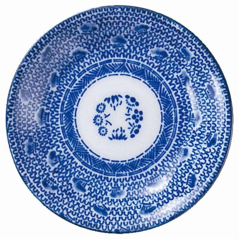 金正陶器 新古代波(タイスキ)丸3.5皿 1個(ご注文単位1個)【直送品】