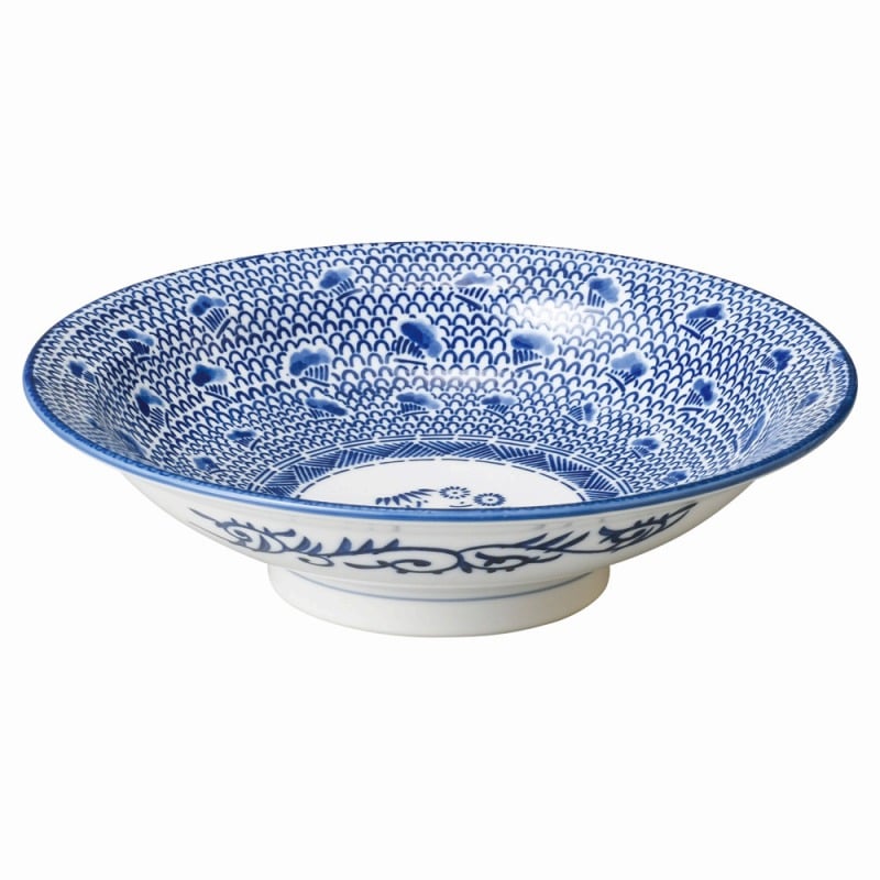 金正陶器 新古代波(タイスキ)8.0丸高皿 1個(ご注文単位1個)【直送品】