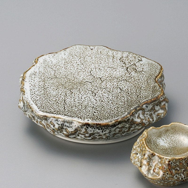 金正陶器 SYU岩石プレート(L) 1個(ご注文単位1個)【直送品】