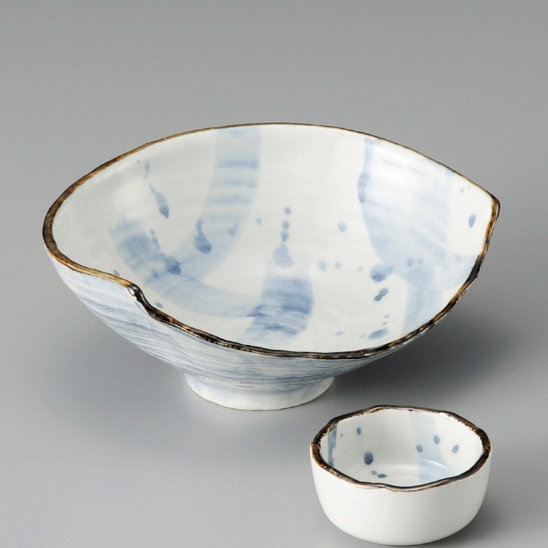 金正陶器 半月呉須ちらし向付 1個(ご注文単位1個)【直送品】