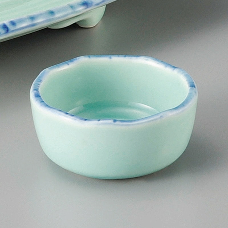 金正陶器 深海青磁流水彫丸千代口 1個(ご注文単位1個)【直送品】