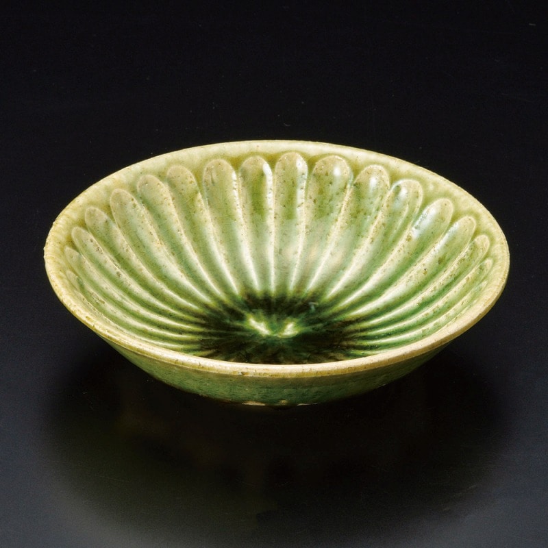 金正陶器 織部しのぎ彫5.5中鉢 1個(ご注文単位1個)【直送品】