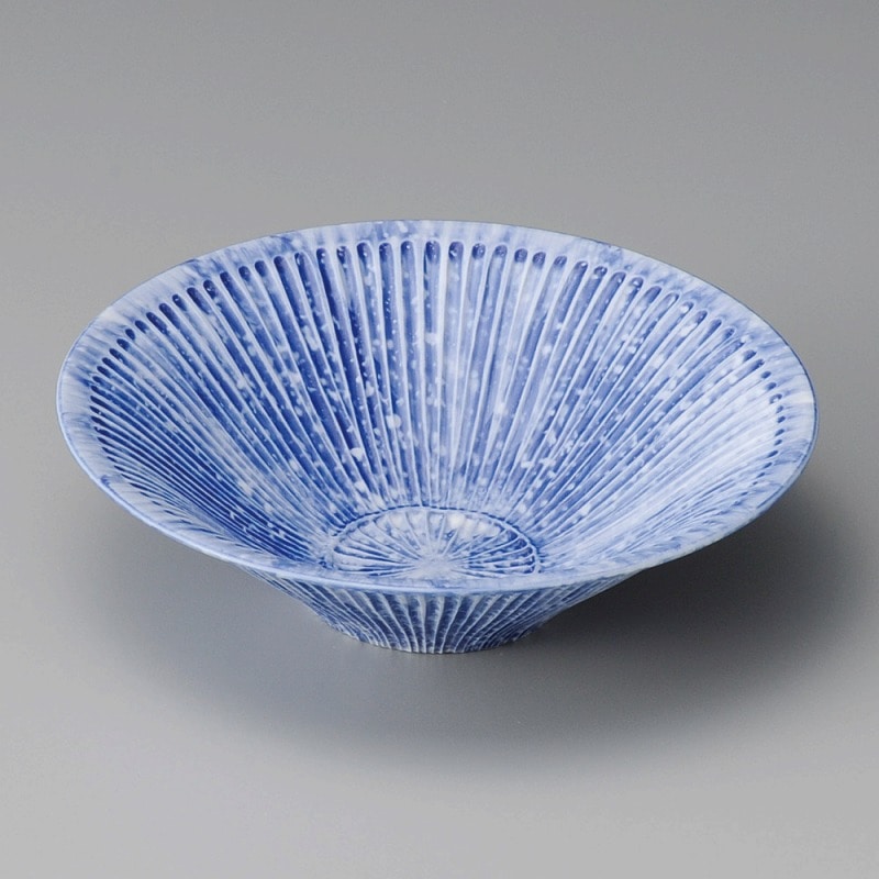 金正陶器 インディゴブルーしのぎ彫6.3向付 1個(ご注文単位1個)【直送品】