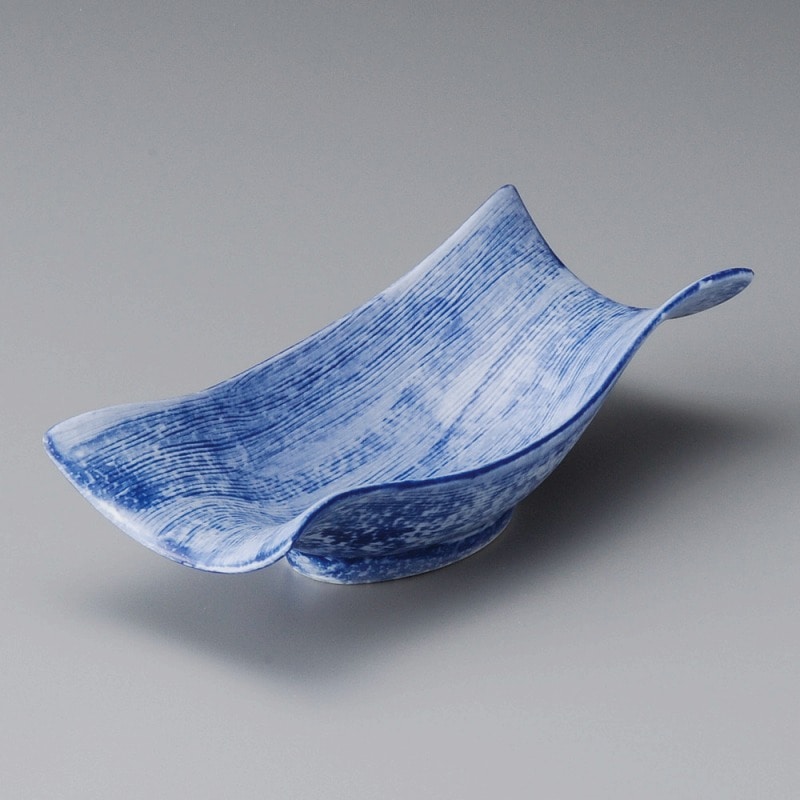 金正陶器 ｲﾝﾃﾞｨｺﾞﾌﾞﾙｰしぼり7寸向付 1個（ご注文単位1個）【直送品】