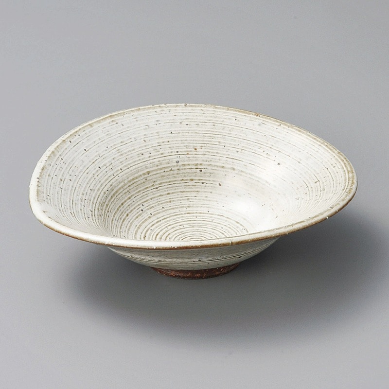 金正陶器 白釉クシ目ひねり5.5鉢 1個(ご注文単位1個)【直送品】