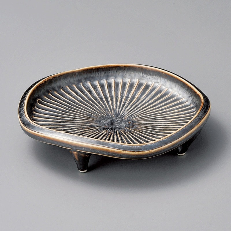 金正陶器 孔雀菊彫高台皿 1個(ご注文単位1個)【直送品】