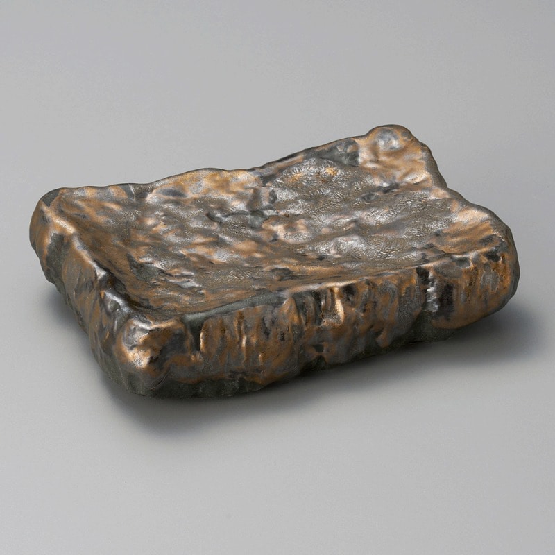 金正陶器 金彩角プレート皿 1個(ご注文単位1個)【直送品】