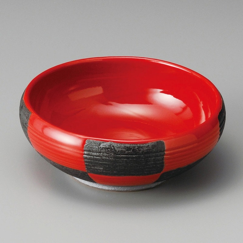 金正陶器 筋彫 赤市松5.3ボール 1個(ご注文単位1個)【直送品】