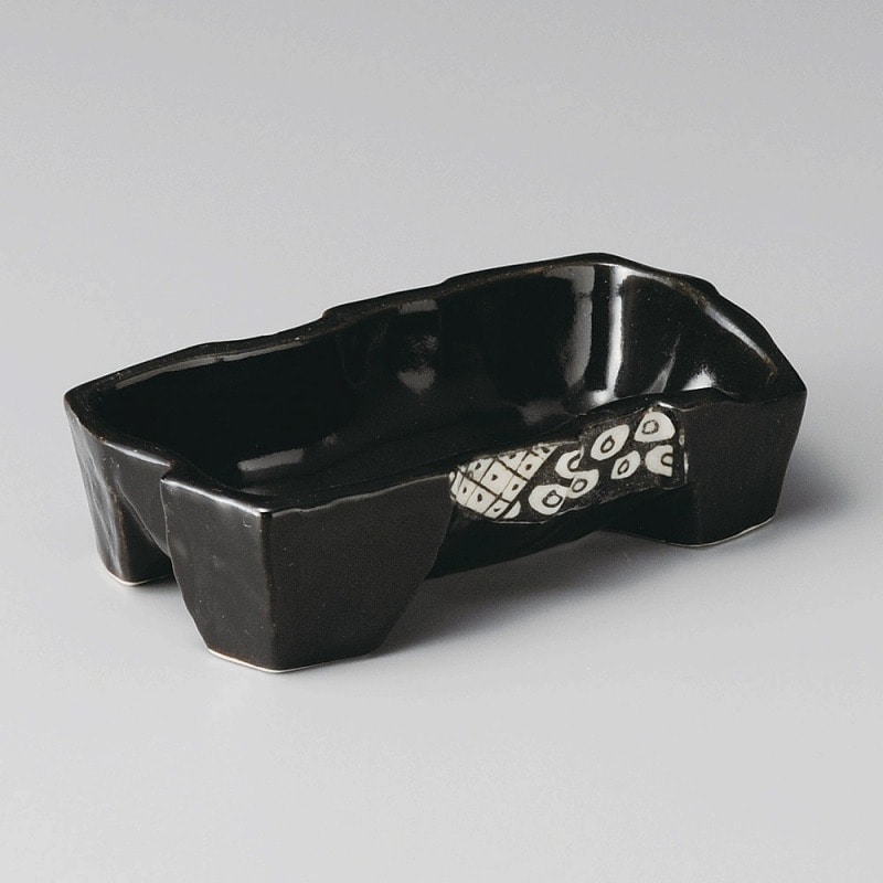 金正陶器 黒織部長角小鉢 1個(ご注文単位1個)【直送品】