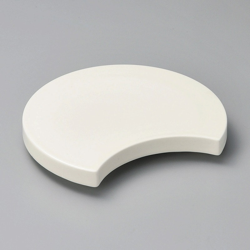 金正陶器 クリームマット半月皿 1個(ご注文単位1個)【直送品】