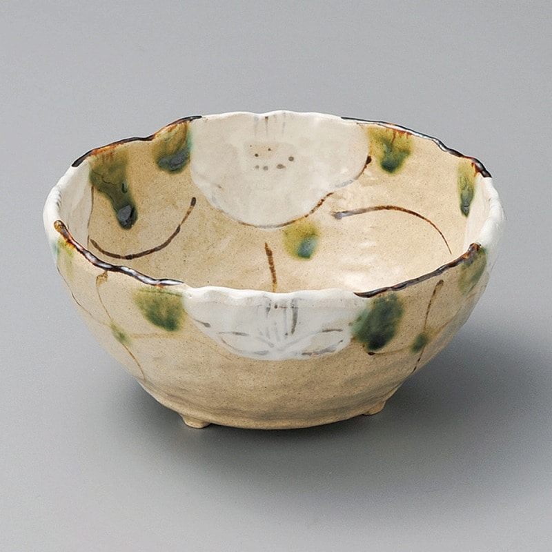 金正陶器 格子花三ツ足5.0鉢 1個(ご注文単位1個)【直送品】