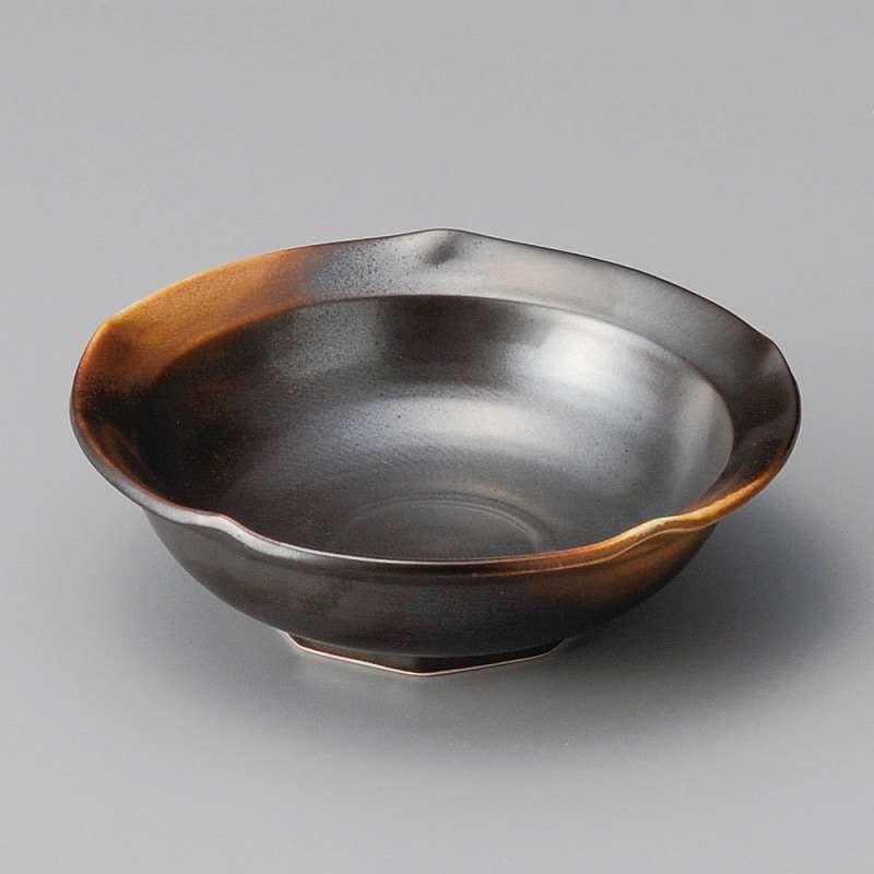 金正陶器 やきしめ梅型4.8鉢 1個(ご注文単位1個)【直送品】