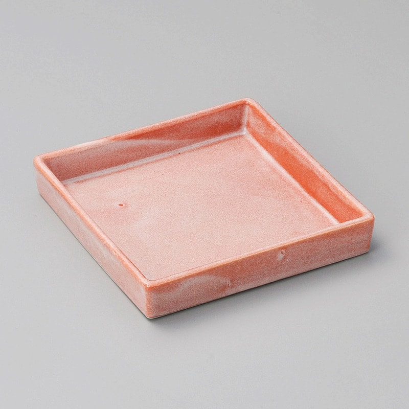 金正陶器 赤楽切立皿 1個(ご注文単位1個)【直送品】