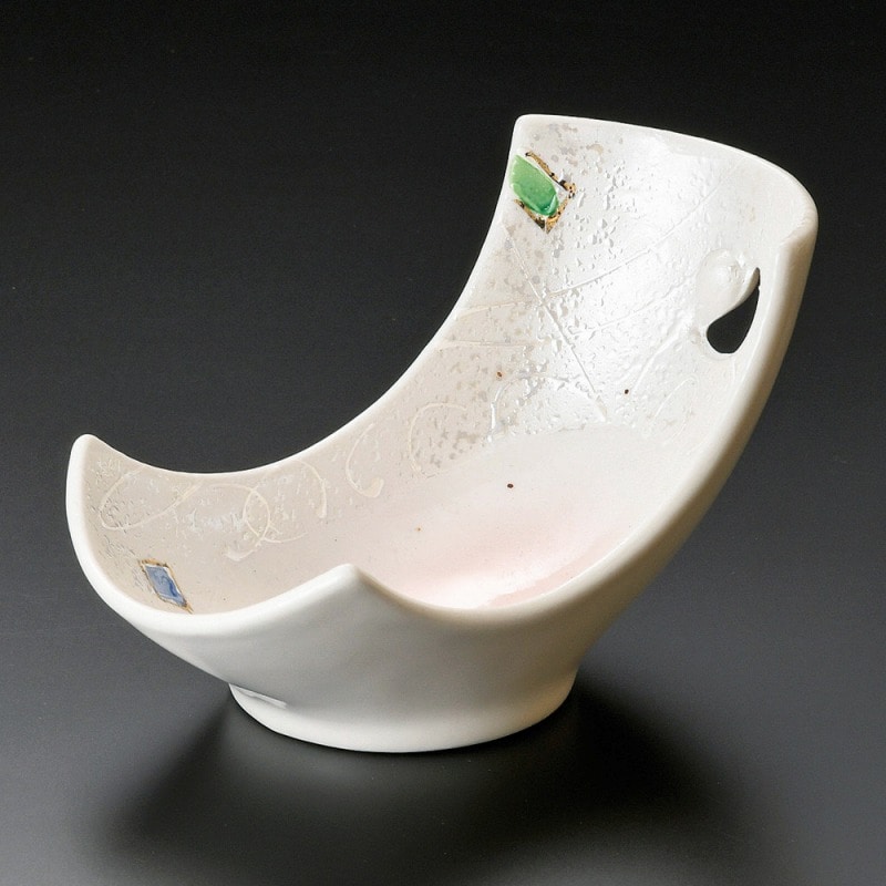 金正陶器 ラスター三日月透かし小鉢 1個(ご注文単位1個)【直送品】