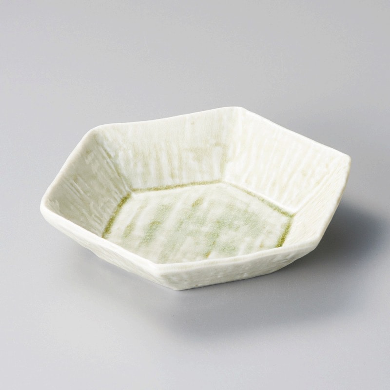 金正陶器 灰釉ﾋﾜ六角鉢 1個（ご注文単位1個）【直送品】