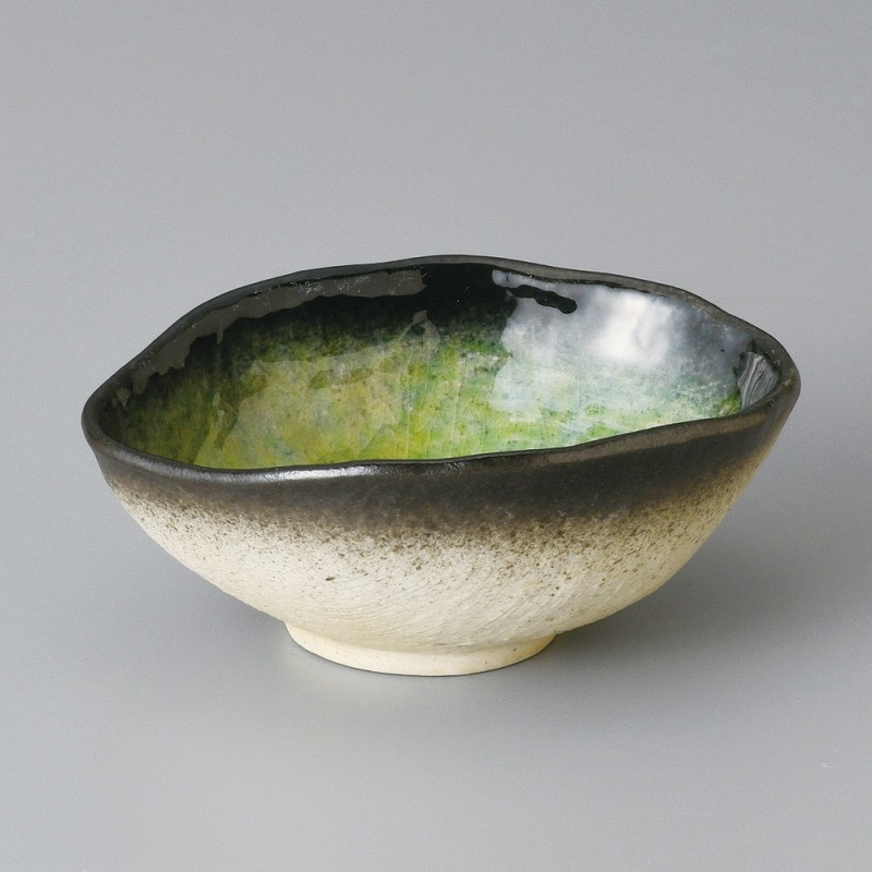 金正陶器 藍染ﾋﾜ変型小鉢 1個（ご注文単位1個）【直送品】