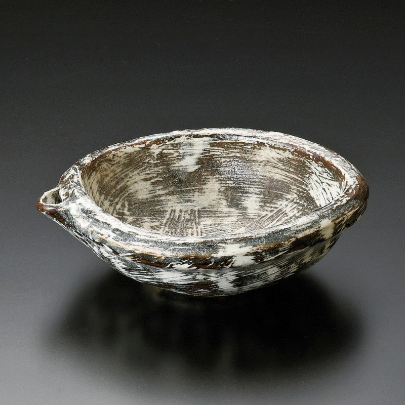 金正陶器 錆巻刷毛目片口変型鉢小 1個（ご注文単位1個）【直送品】