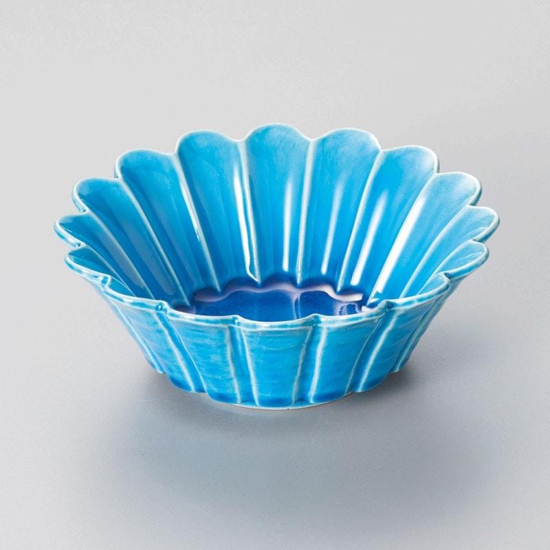 金正陶器 ﾄﾙｺ釉花型4.5小鉢 1個（ご注文単位1個）【直送品】