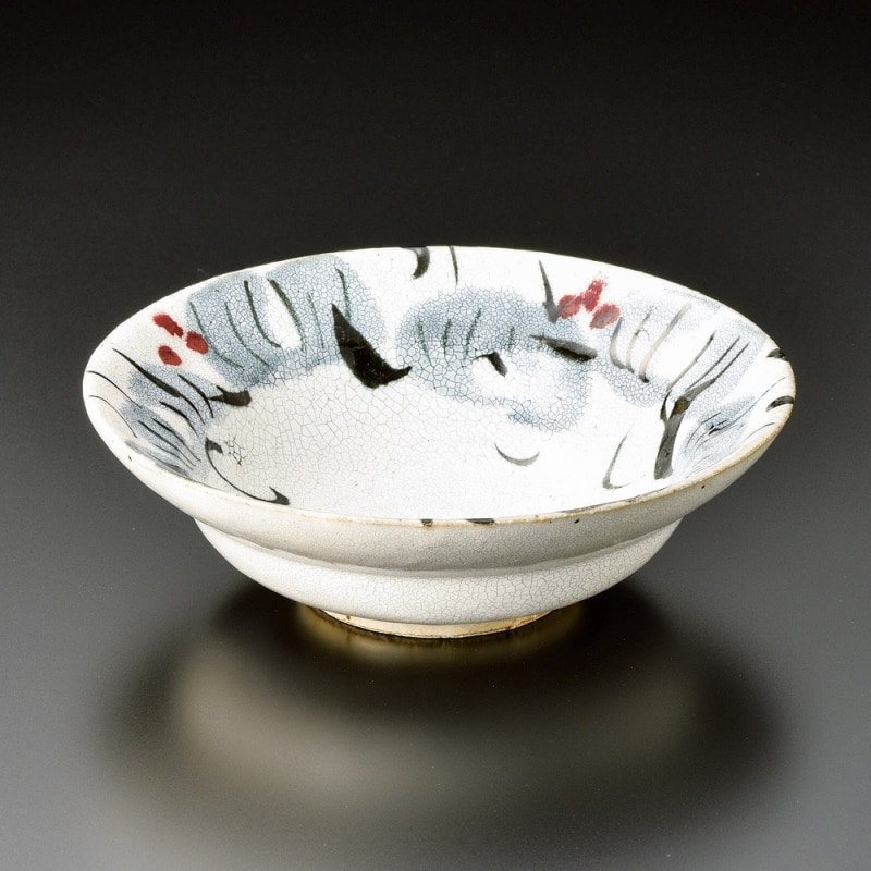 金正陶器 山帰来(黒)段付平鉢 1個（ご注文単位1個）【直送品】