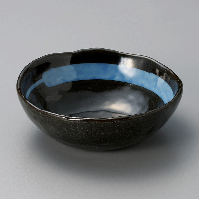 金正陶器 黒化粧青帯5.0鉢 1個（ご注文単位1個）【直送品】