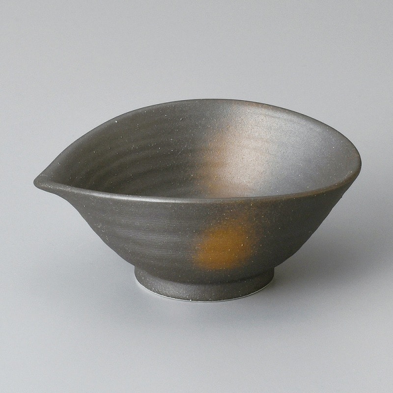 金正陶器 黒伊賀ねじり鉢(大) 1個（ご注文単位1個）【直送品】