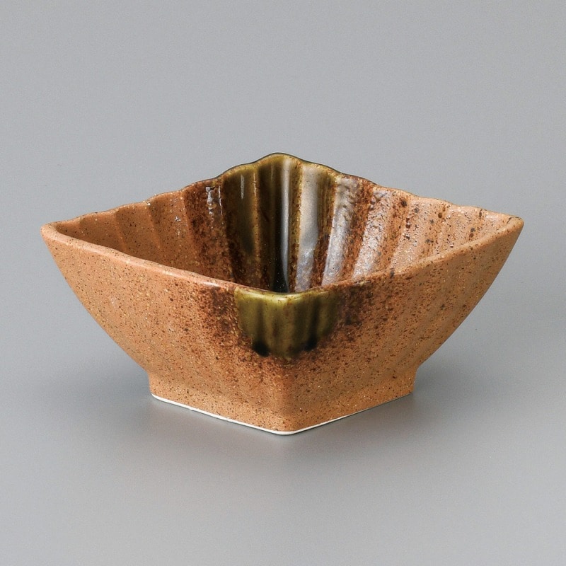 金正陶器 信楽風菱型小鉢 1個(ご注文単位1個)【直送品】