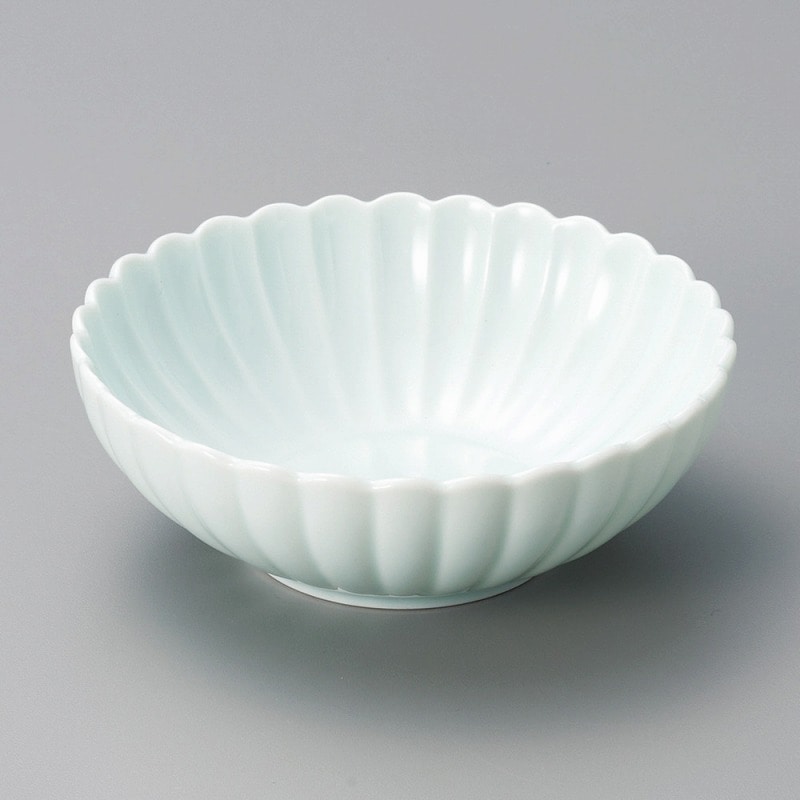 金正陶器 菊型青磁13cm鉢 1個（ご注文単位1個）【直送品】
