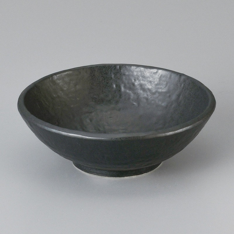 金正陶器 ブラックマット(石目)4.0浅丼 1個(ご注文単位1個)【直送品】
