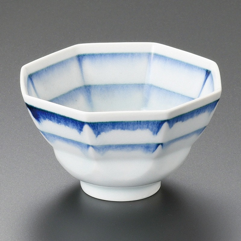 金正陶器 藍流し八角小鉢 1個(ご注文単位1個)【直送品】