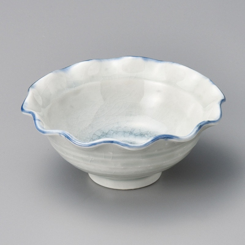 金正陶器 コバルトフリル3.8鉢 1個(ご注文単位1個)【直送品】