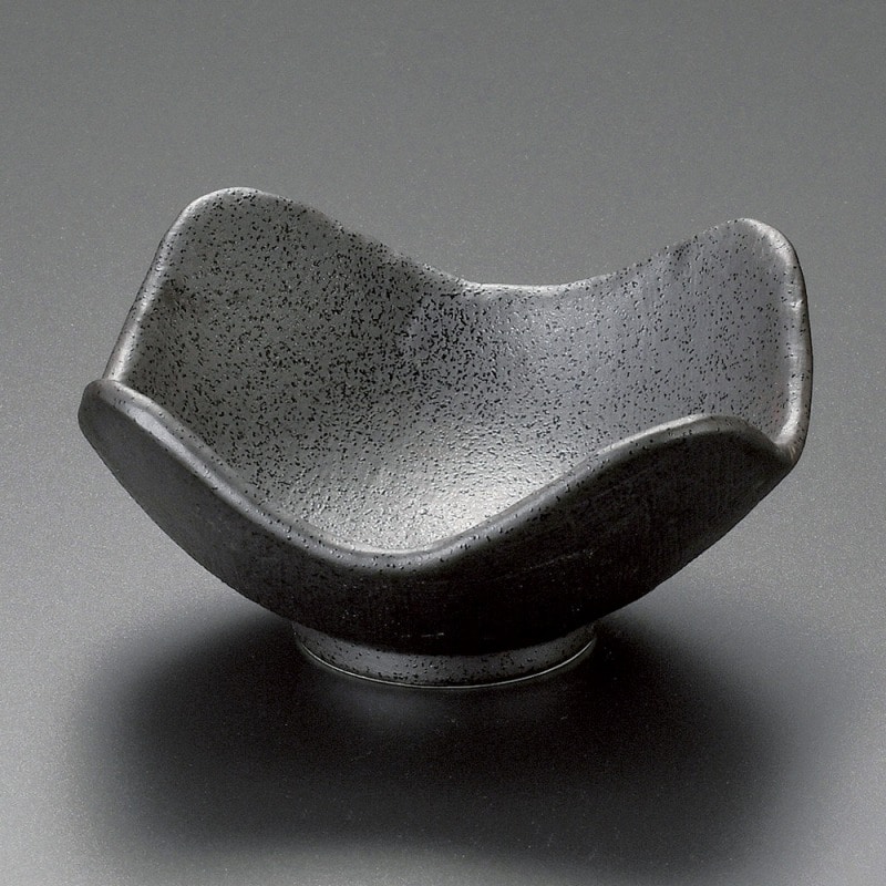 金正陶器 黒ガラス角中鉢 1個(ご注文単位1個)【直送品】