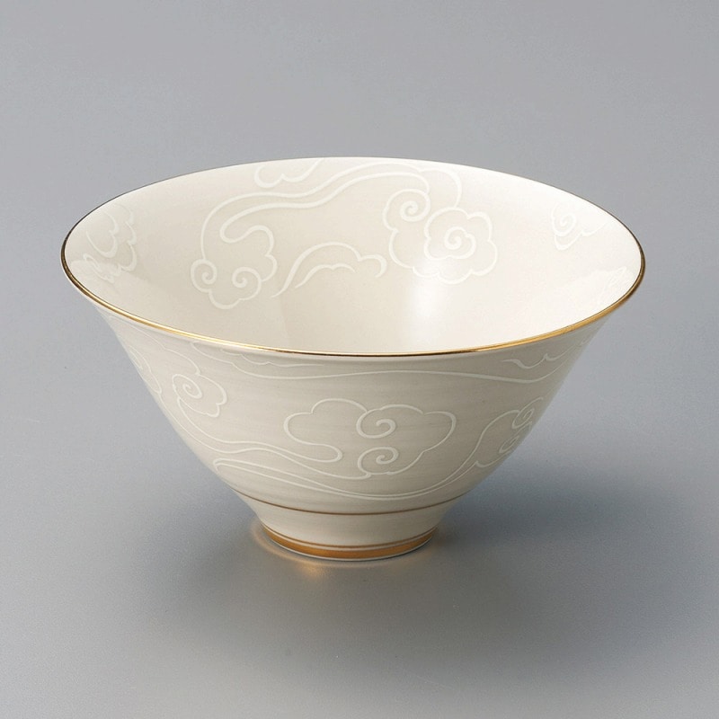 金正陶器 白磁瑞雲反型小鉢 1個(ご注文単位1個)【直送品】