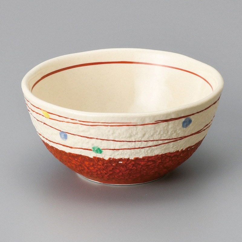 金正陶器 点彩渦4.0ボール(赤) 1個(ご注文単位1個)【直送品】