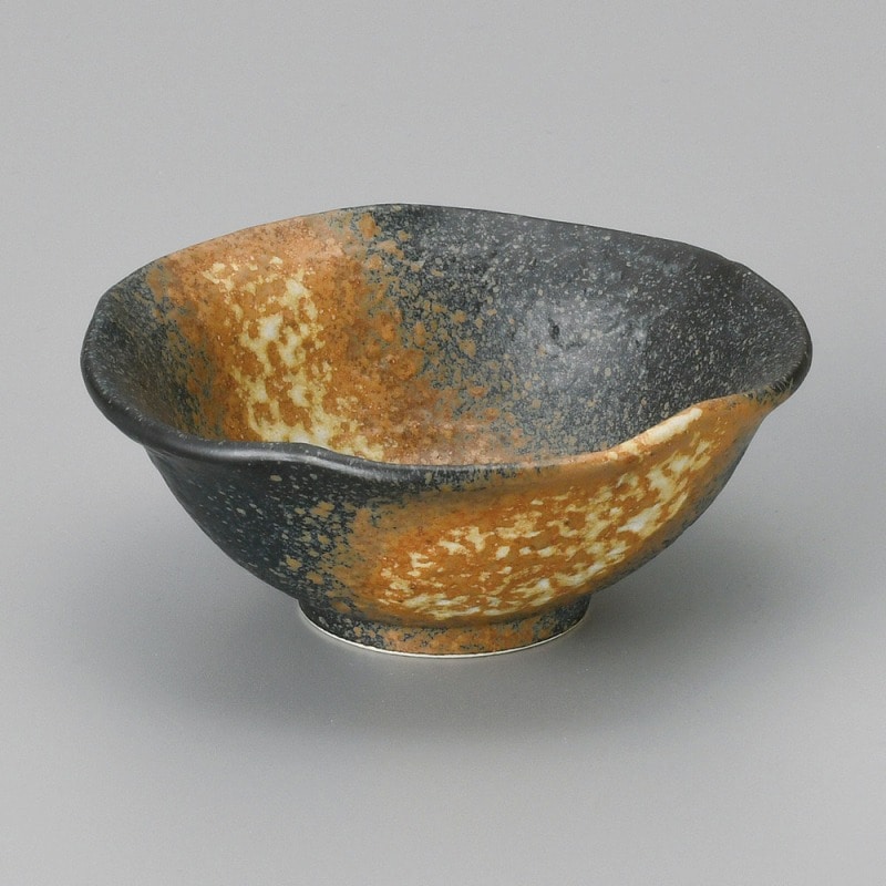 金正陶器 いぶし備前花形小鉢 1個（ご注文単位1個）【直送品】