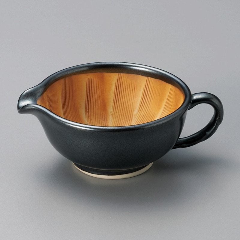 金正陶器 黒釉ﾄﾞﾚｯｼﾝｸﾞ鉢(小) 1個（ご注文単位1個）【直送品】