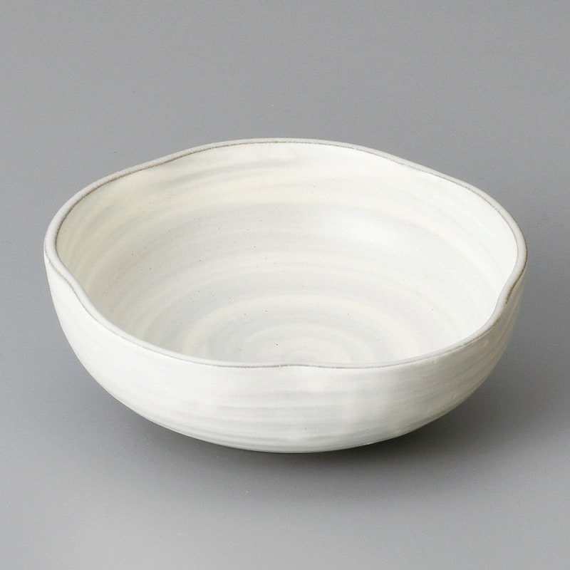 金正陶器 白刷毛花型中鉢 1個(ご注文単位1個)【直送品】