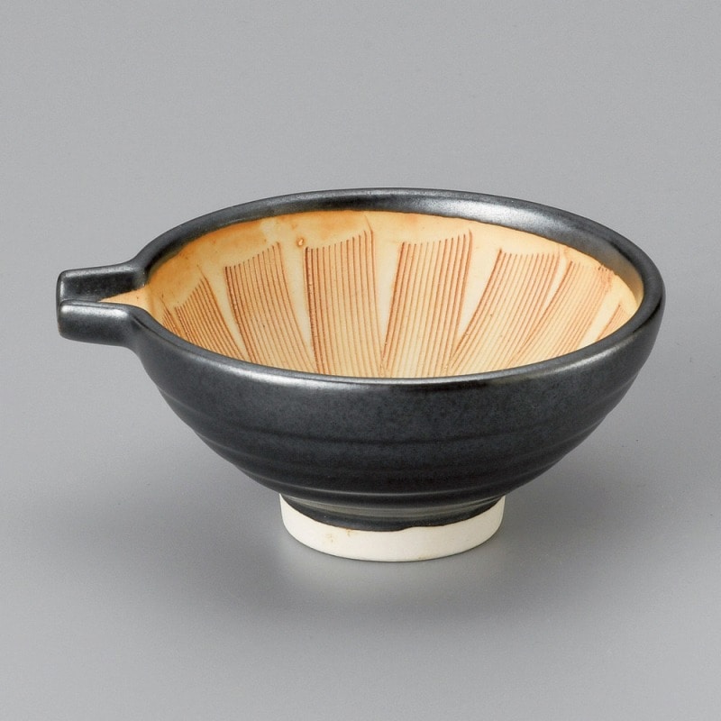 金正陶器 天目ｽﾘ鉢片口小鉢 1個（ご注文単位1個）【直送品】