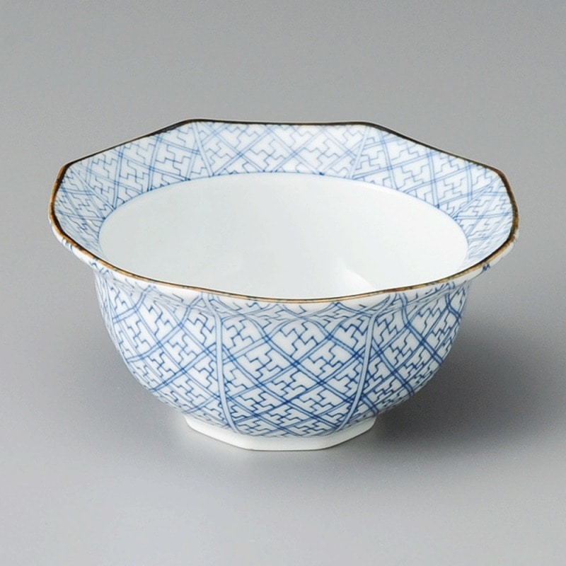 金正陶器 格子八角鉢 1個(ご注文単位1個)【直送品】