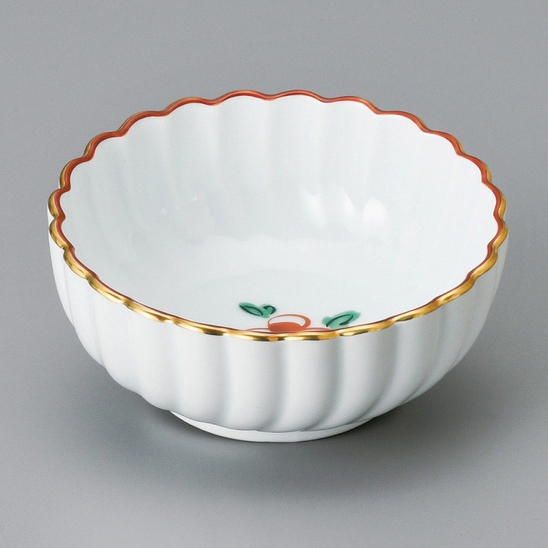 金正陶器 朱金見込花小鉢 1個(ご注文単位1個)【直送品】