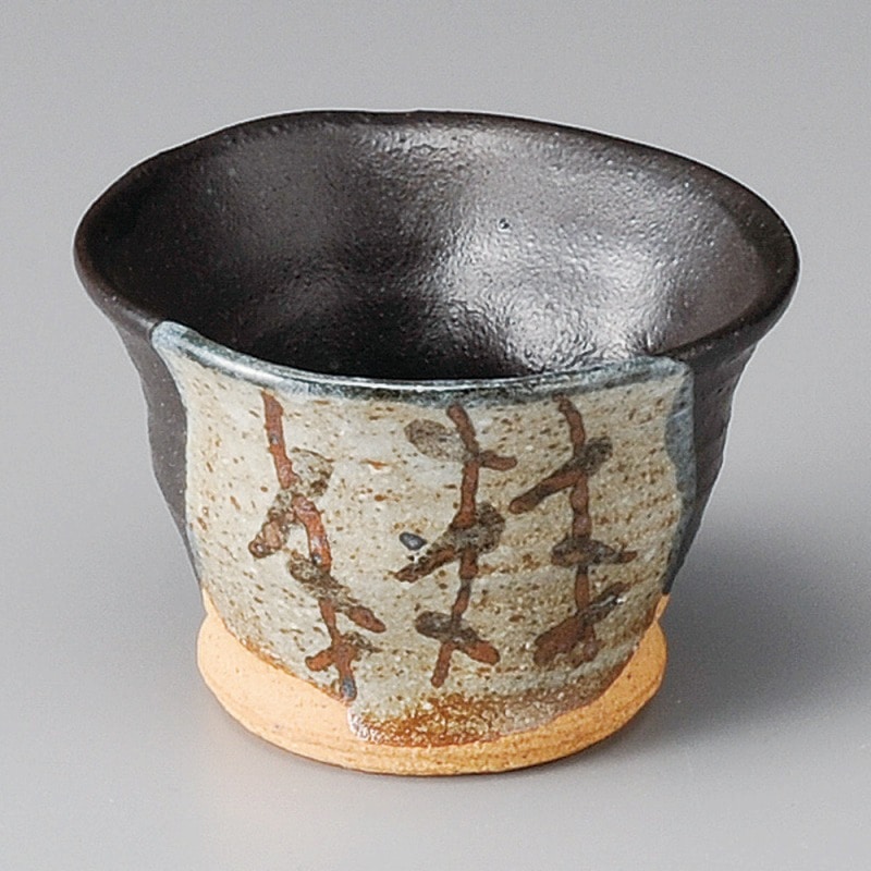 金正陶器 黒織部サビ絵小鉢 1個(ご注文単位1個)【直送品】