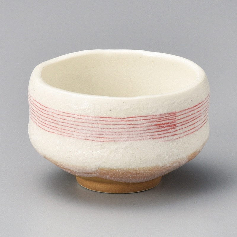 金正陶器 赤千筋抹茶碗 1個(ご注文単位1個)【直送品】