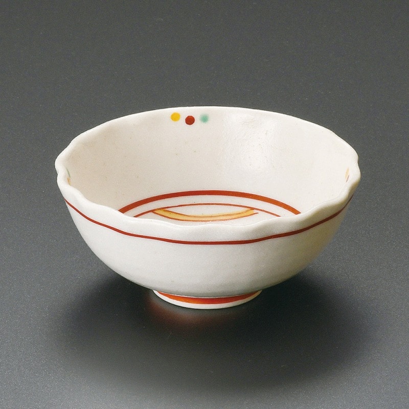 金正陶器 赤絵十草フリル小鉢 1個(ご注文単位1個)【直送品】