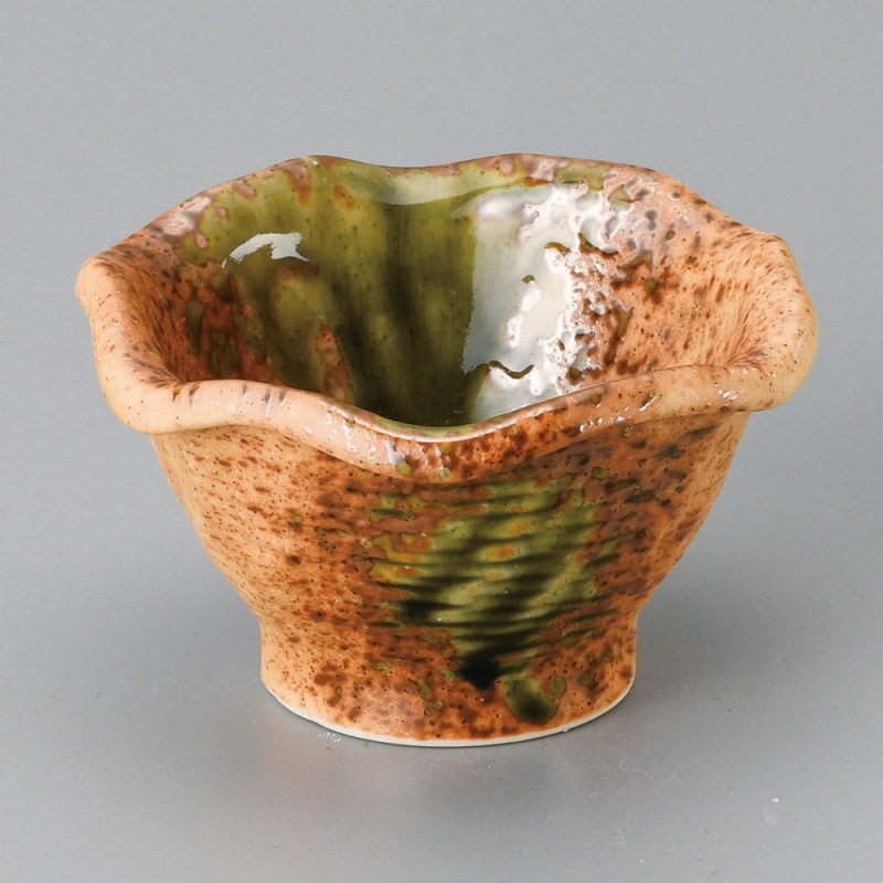 金正陶器 織部伊賀花型小鉢 1個(ご注文単位1個)【直送品】