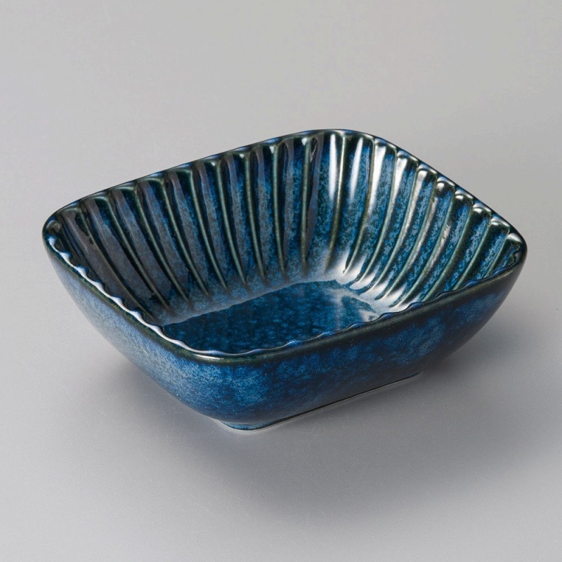 金正陶器 窯変紺長角小鉢 1個(ご注文単位1個)【直送品】