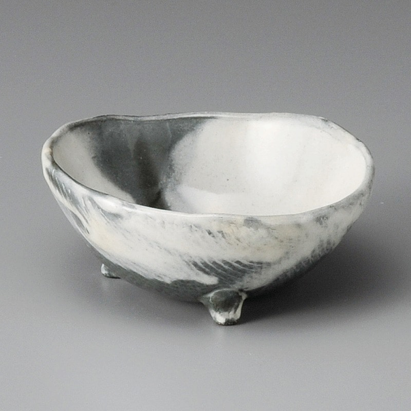 金正陶器 白化粧ぼかし三ツ足小鉢 1個(ご注文単位1個)【直送品】