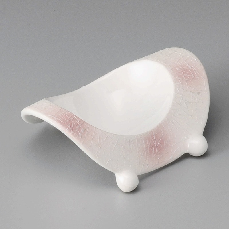 金正陶器 ピンク吹ラスター三ツ足小鉢 1個(ご注文単位1個)【直送品】