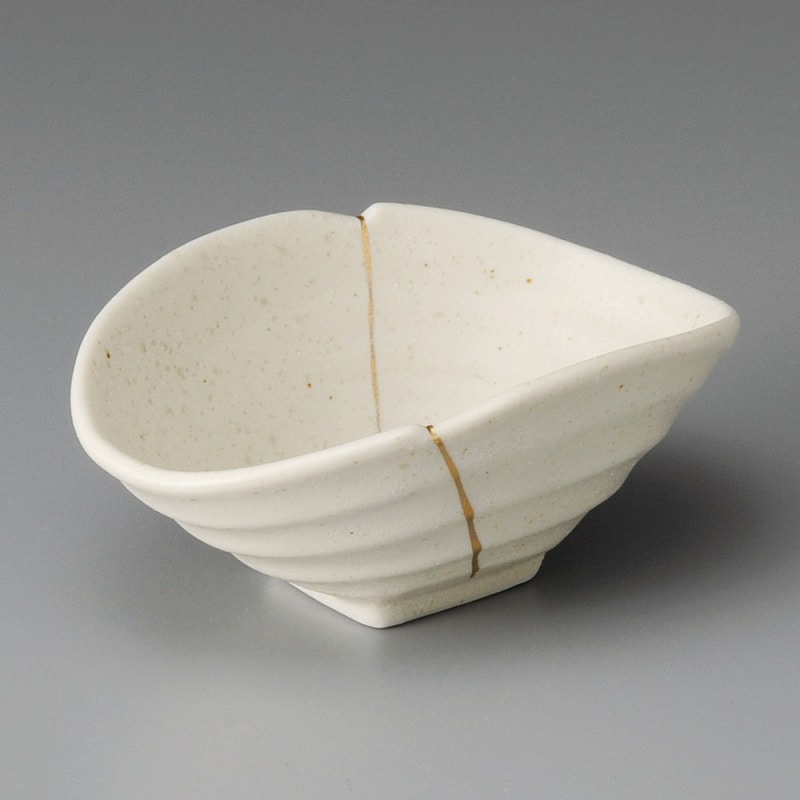 金正陶器 白伊賀金線変型小鉢 1個(ご注文単位1個)【直送品】