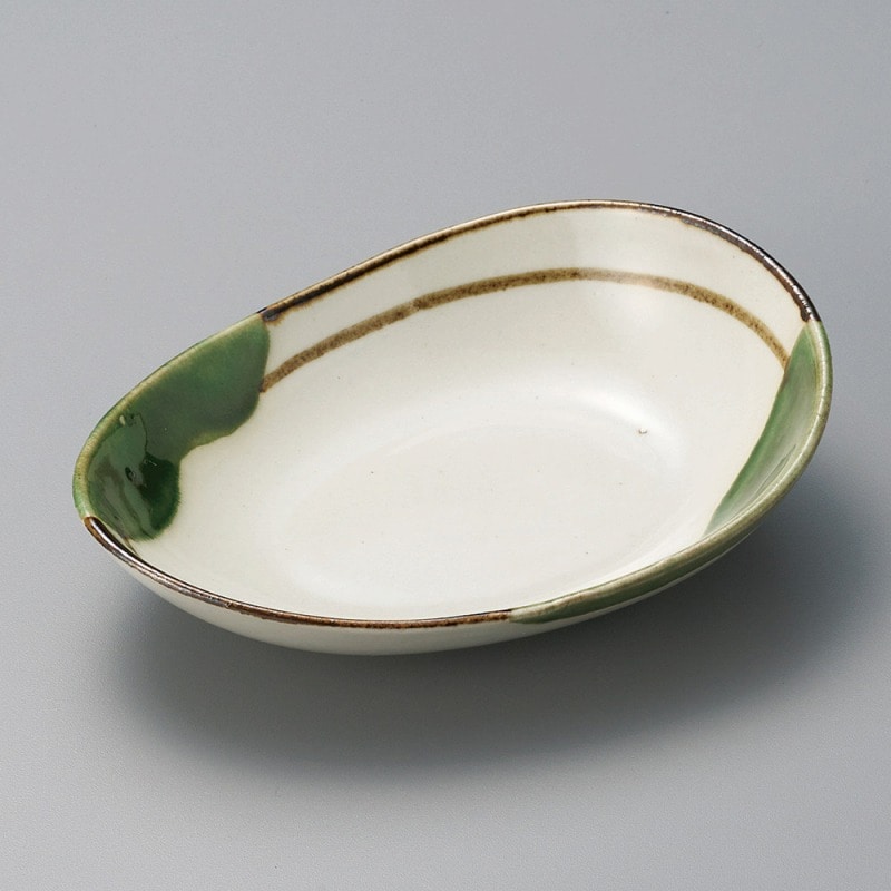 金正陶器 織部流し変型小鉢* 1個(ご注文単位1個)【直送品】